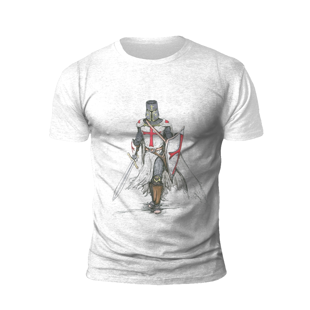 Crusader's Valor: Medieval Knight T-Shirt