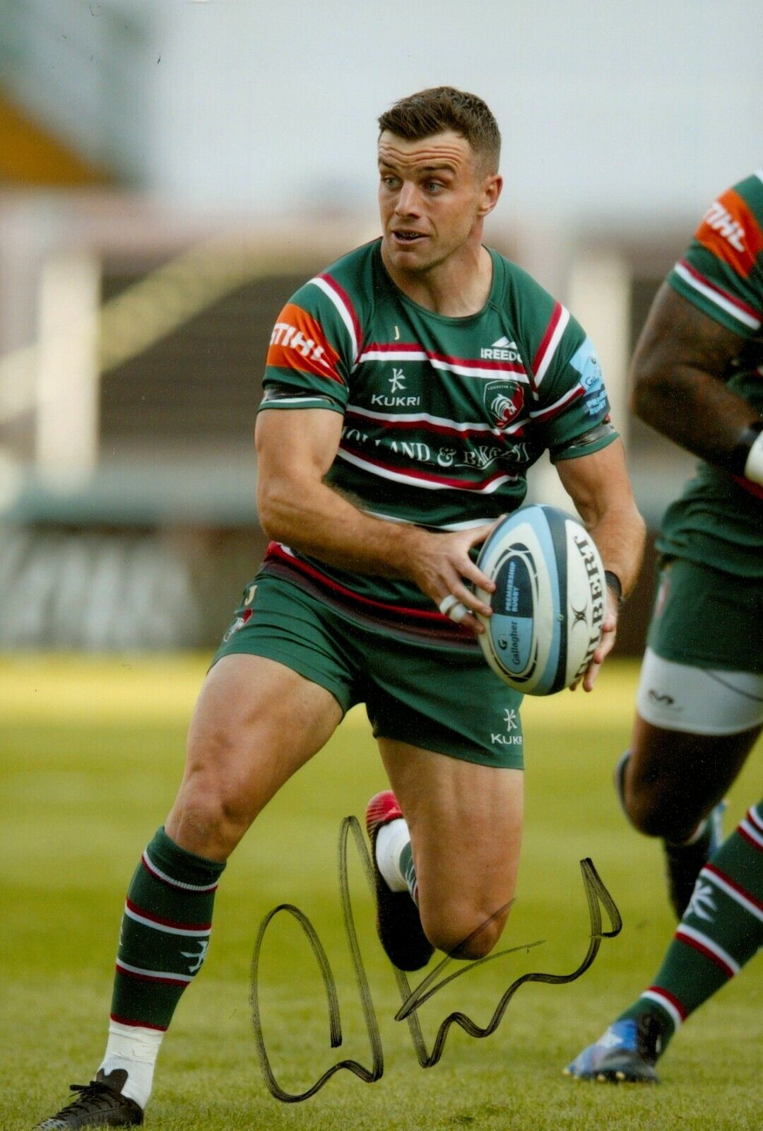 George Ford Signed 6x4 Photo Poster painting Leicester Tigers England Genuine Autograph + COA