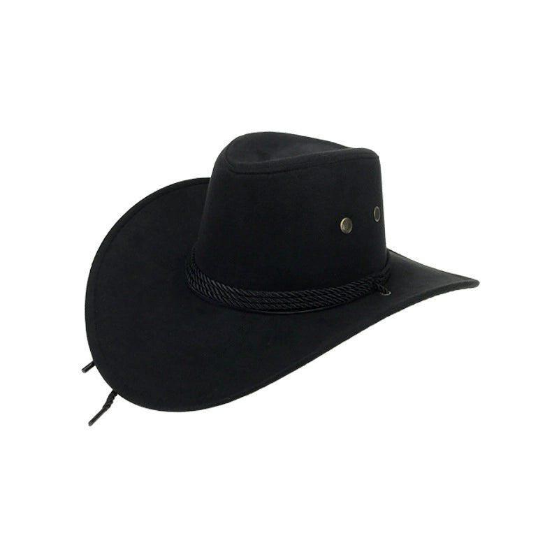 Western Denim Hat Men’s Double-sided Suede Large Brim Sun Hat Women’s Riding Hat Grassland United States