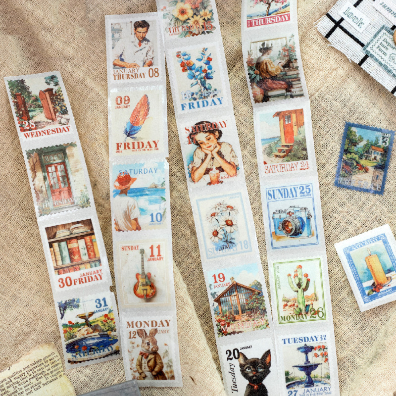 와시 테이프 - 365일 시리즈 빈티지 시즌 식물 꽃 풍경 일일 유료