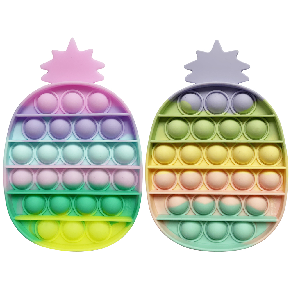 

Macaron Pineapple Shaped Push Bubble Sensory Autism Decompression Child Toy, 501 Original
