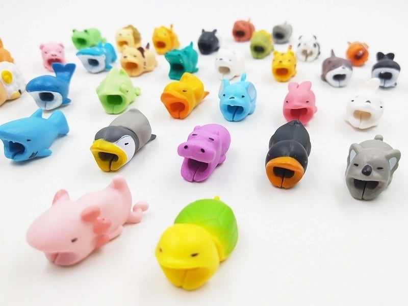 Cross-border Bite Usb Cable Protection Sleeve Cute Animal Shape Anti-break Cable Winder Mobile Phone Charging Cable Protection
