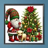 (40*40cm)Christmas Gnome - Full Round Drill Diamond Painting