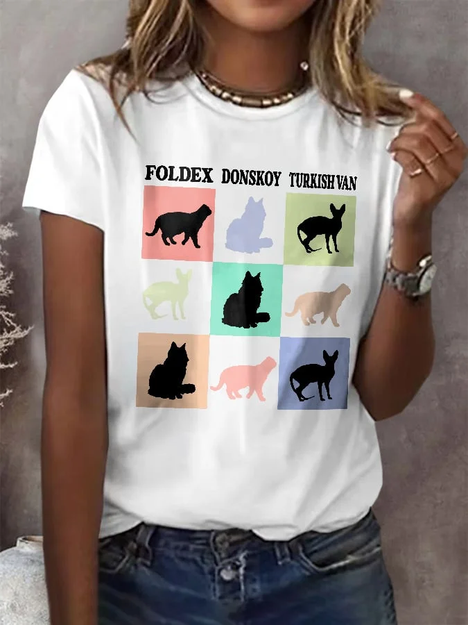 Women's FDT Printed Crew Neck T-Shirt  socialshop