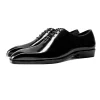 Mens Black Wholecut Dress Shoes Patent Leather