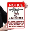Notice This Is Not A Gun Free Zone - Vintage Metal Signs - 20*30cm/30*40cm - Warning