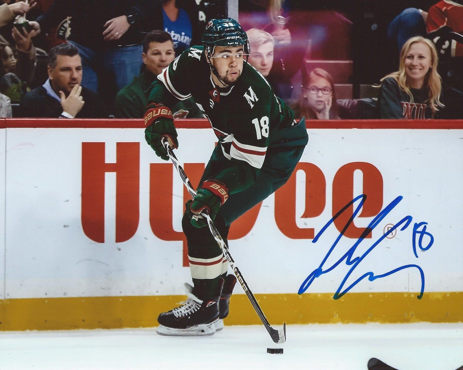 Jordan Greenway Signed 8x10 Photo Poster painting Minnesota Wild Autographed COA