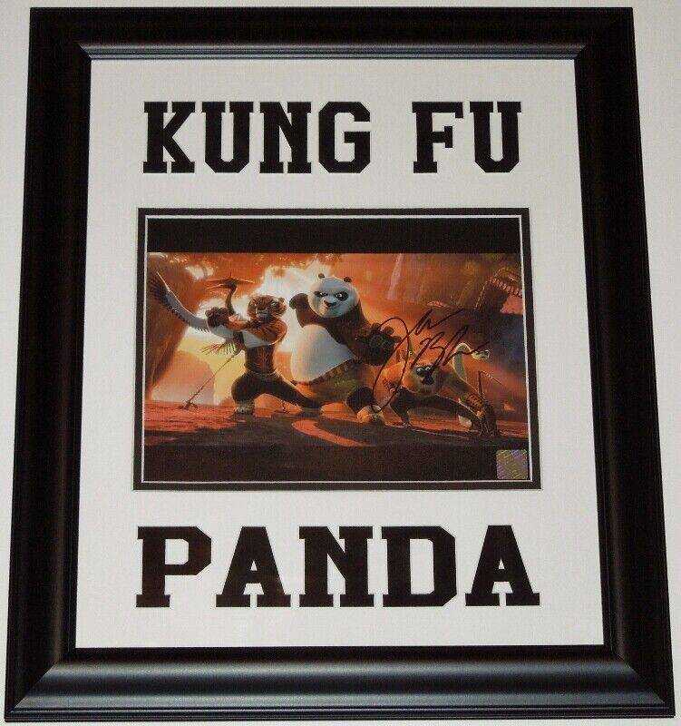 Jack Black Signed Kung Fu Panda 8x10 inch Photo Poster painting - Custom FRAMED w/ Cut Letters