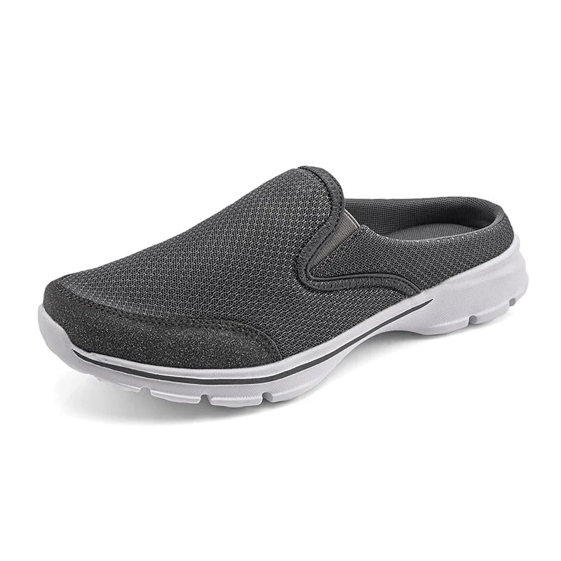 Nine o'clock Large Size Men Casual Mules Super Light Mesh Breathable Male Flats Shoes Outdoor Wear-resisting Slip-on Footwear