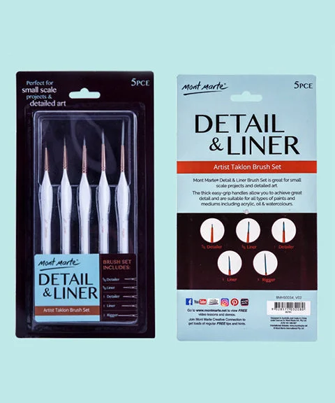 5 Pcs Triangular Rod Micro Detail Paint Brush Set-Himinee.com