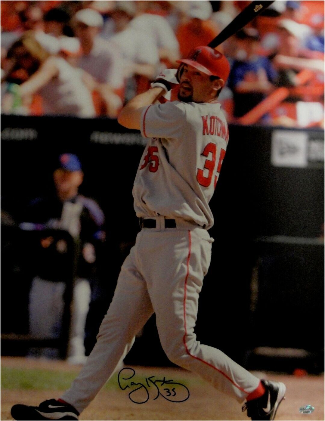 Casey Kotchman Hand Signed Autographed 16x20 Anaheim Angels Photo Poster painting Swinging COA