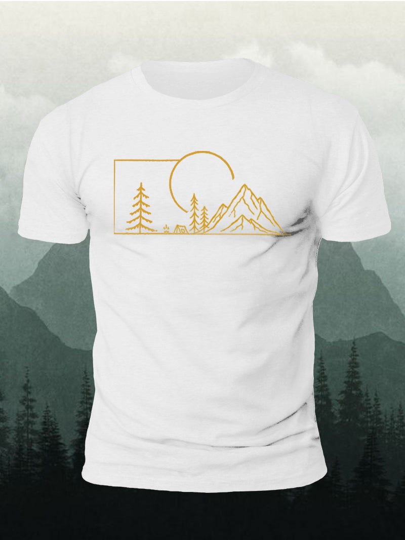 Men's Gold-Style Mountain Short-Sleeved Shirt