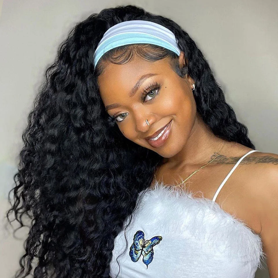 Summer Special Deep Curly Headband Wig