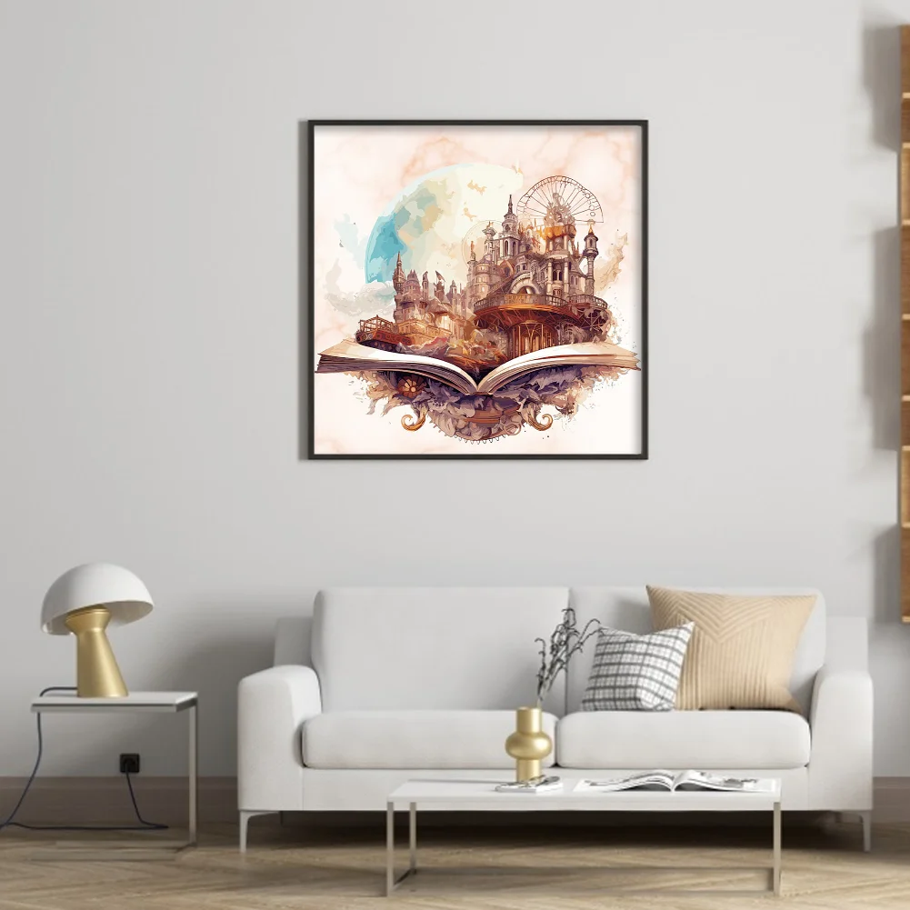 DIY Stamped Cross Stitch 11CT Full Embroidery 50*50cm - Magic Book