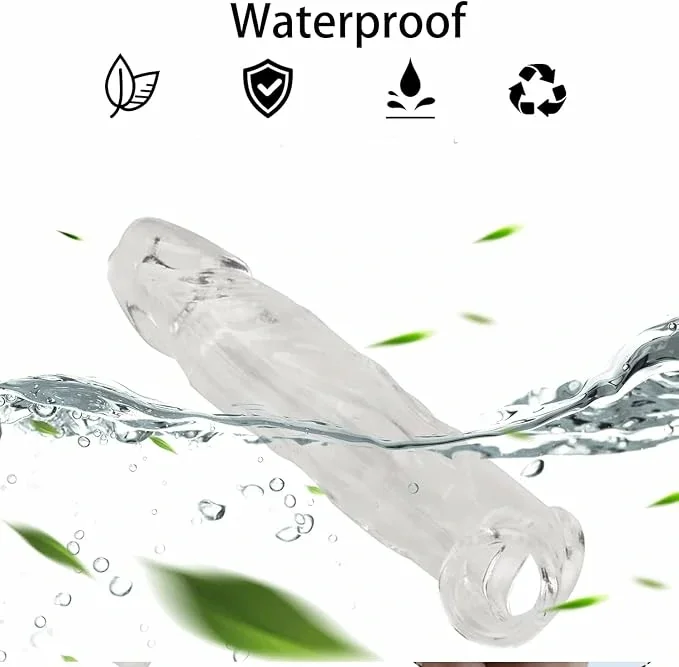 enis Sleeve Penis Pump Cock Ring Male Sex Toy, Clear Penis Extension Cock Sleeve with Ball Loop, Penis Extender Cock Rings Girth Enlarger Enhancer for Men, Penis Enlarger Adult Sex Toys for Men