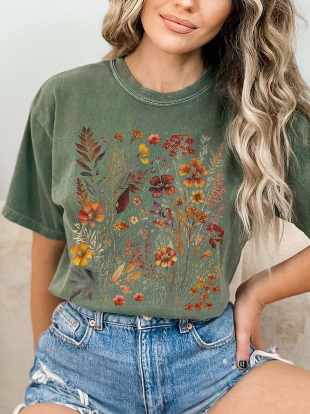 Floral Pattern T-shirt / TECHWEAR CLUB / Techwear
