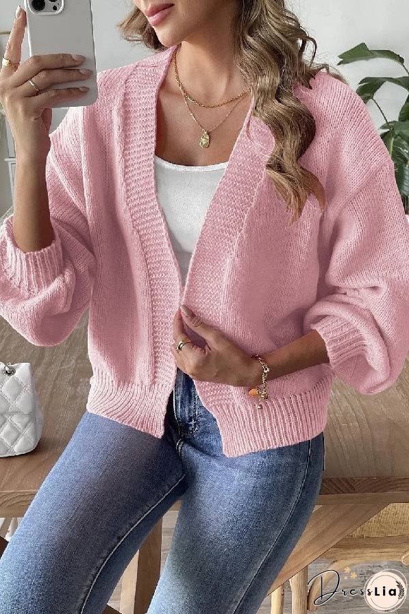 Fashion Trend Lantern Sleeve Simple Casual Coat