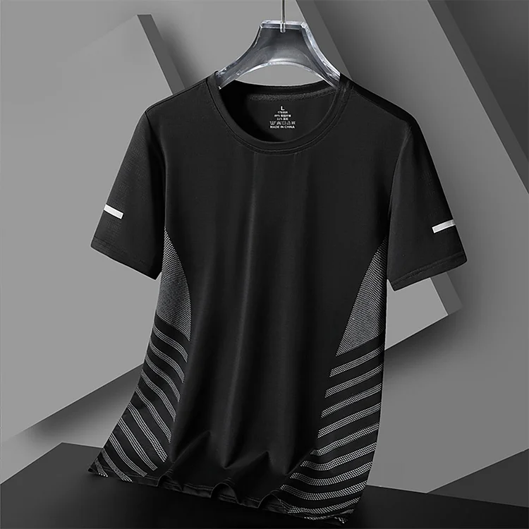 Traceeye Men's T-shirt Running Sports T-shirt Fitness Training Breathable Gym Short Sleeved T-shirt Quick Drying Men Clothing Tops Summer