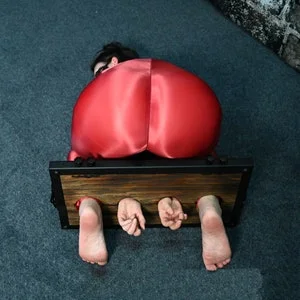 pornhint Pornhint Wood BDSM Shackles, Arms to Ankles Bondage Sex BDSM Furniture Handcuffs