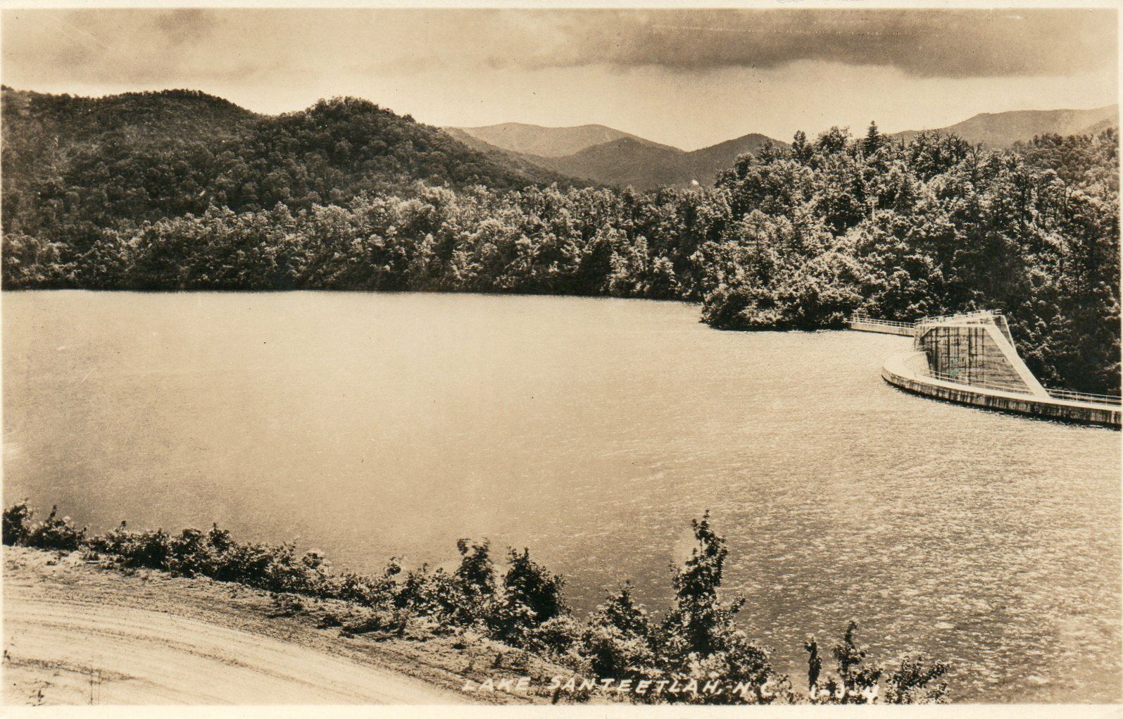 Lake Santeetlah North Carolina NC Real Photo Poster painting RPPC Postcard