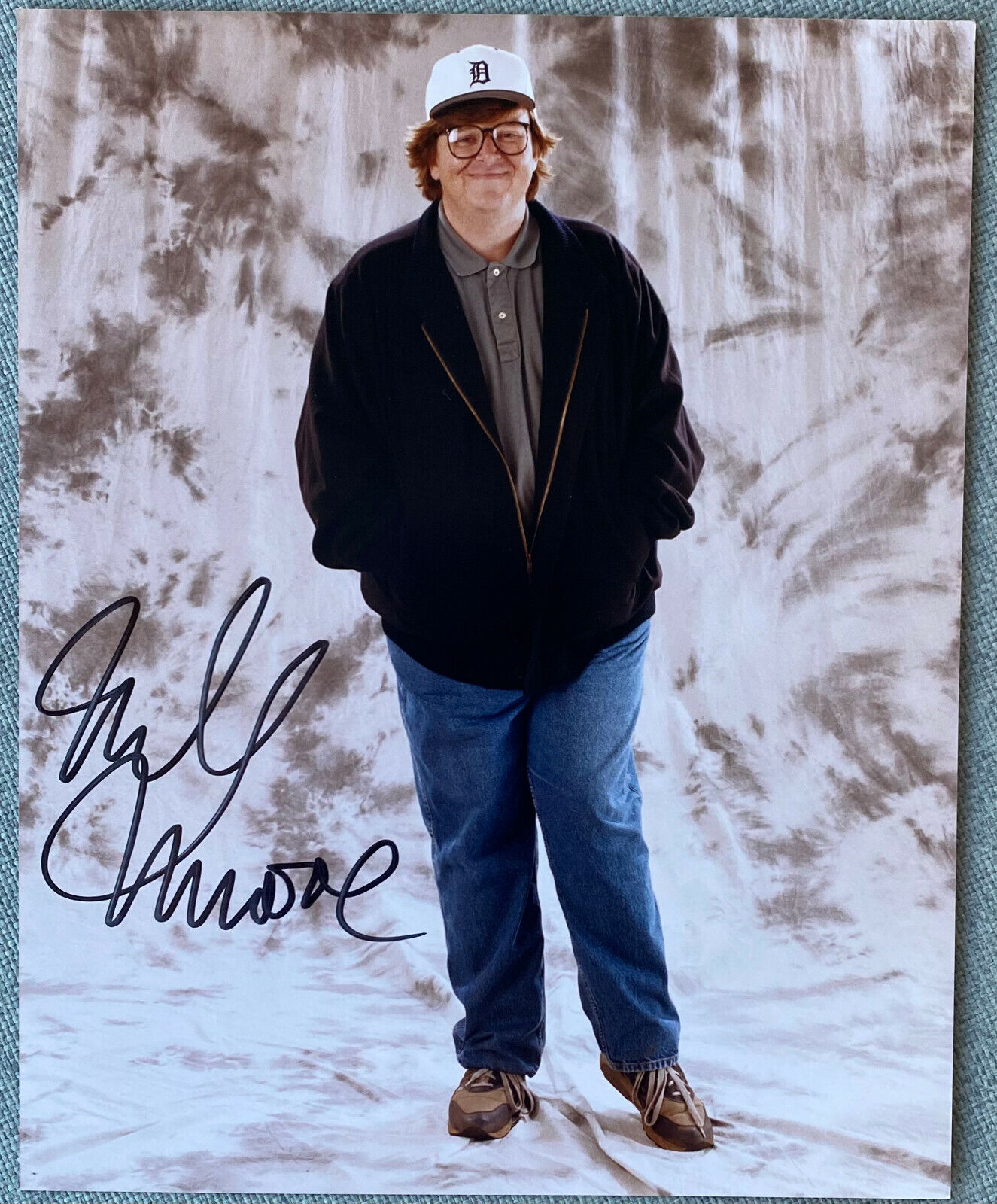 Filmmaker Michael Moore Signed In-Person 8x10 Color Photo Poster painting - Authentic