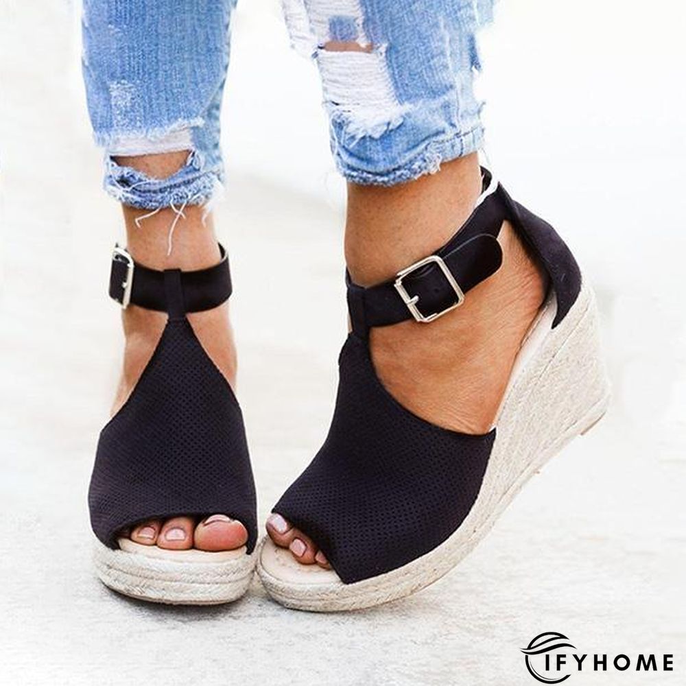 Women Summer Fish Mouth Wedge Sandals | IFYHOME
