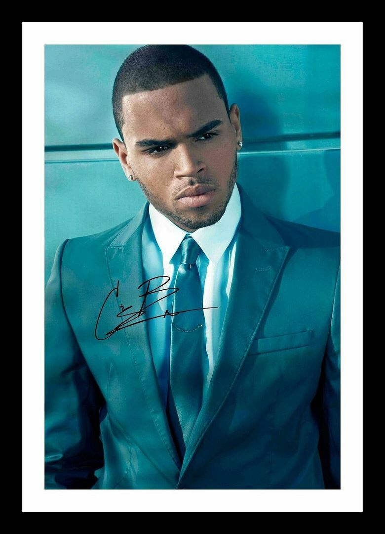 Chris Brown Autograph Signed & Framed Photo Poster painting 3