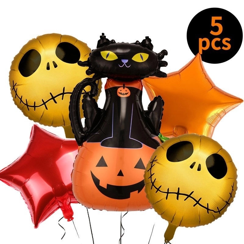 2 Pieces Halloween Geometric Aluminum Film Party Balloon