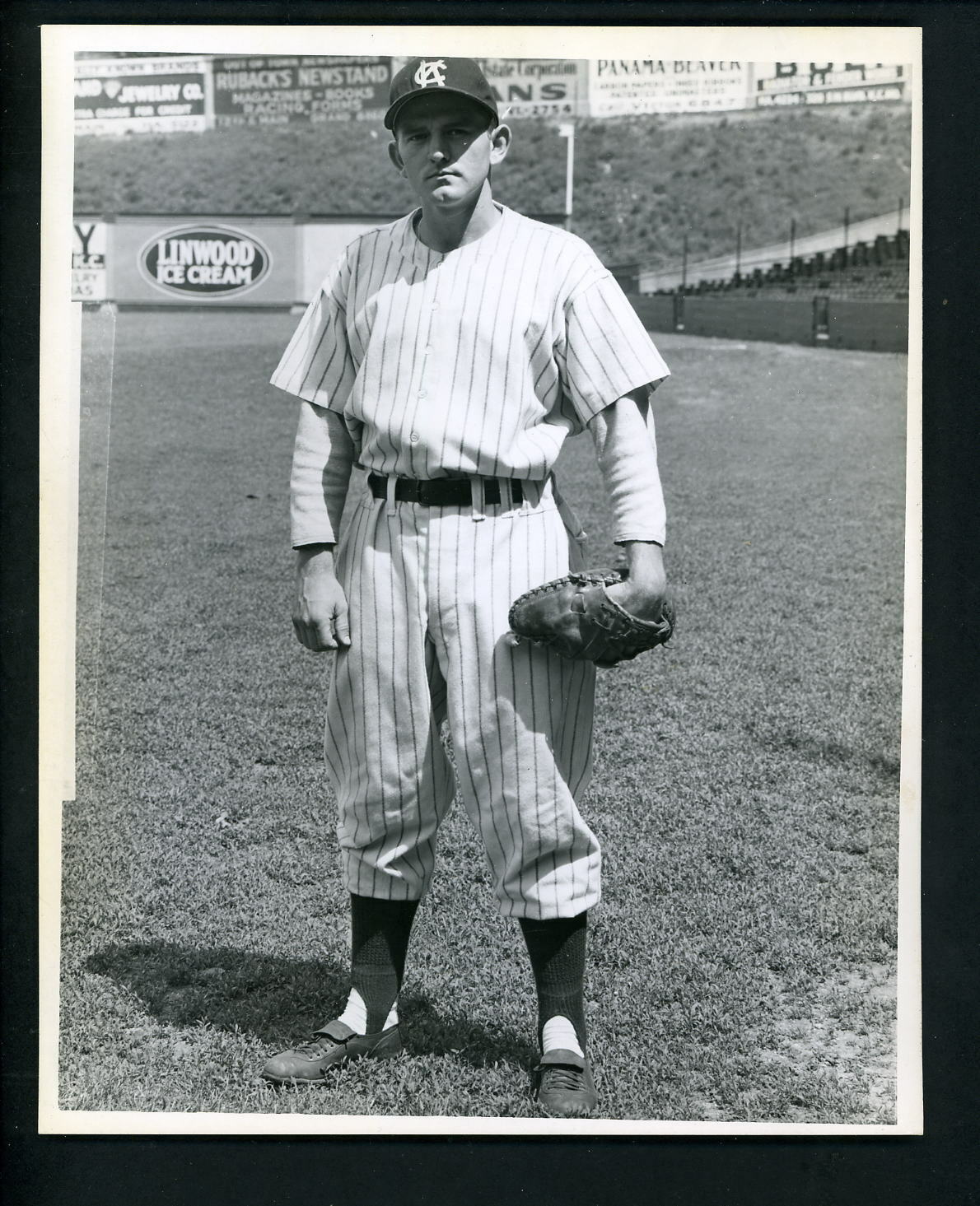 Charlie Silvera 1946 Press Photo Poster painting Kansas City Blues