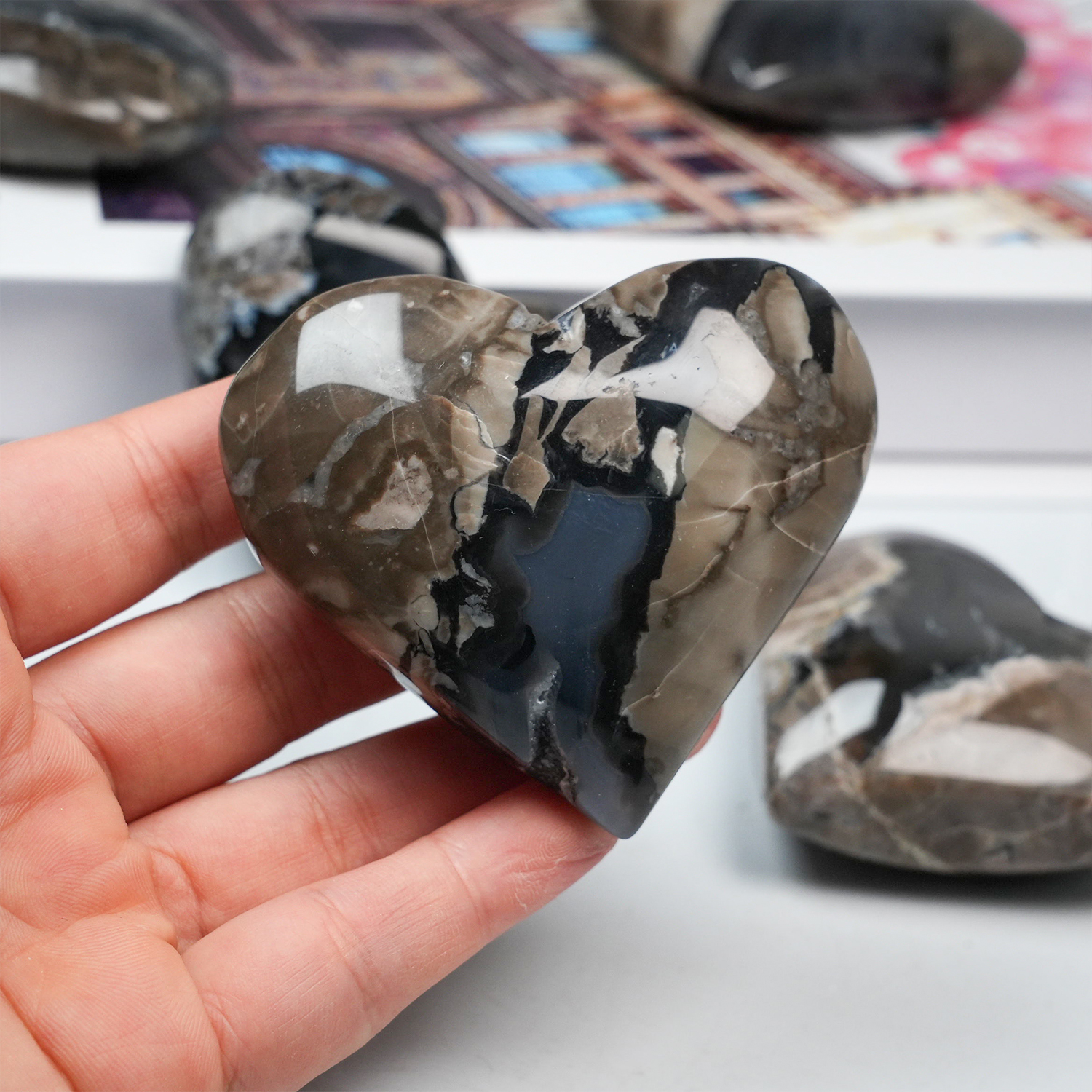 Volcano Agate Heart