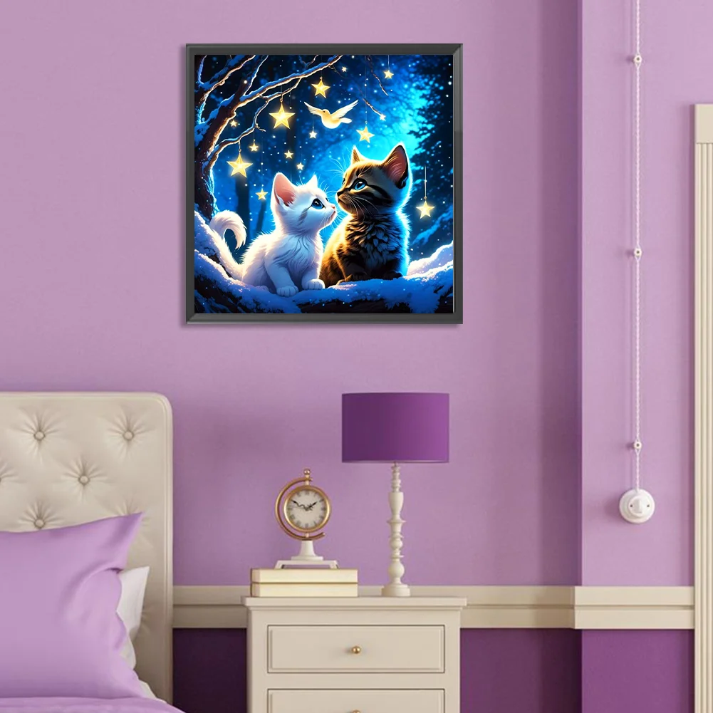 Diamond Painting - Full Round Drill - Cat(Canvas|30*30cm)