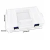 44 Double Buckle Clear Bead Organizer Box with Compartments Plastic Storage Boxes Set with Stickers Multifunctional Diamond Painting Storage Containers for Diamonds Seeds Beads Nail Rhinestones
