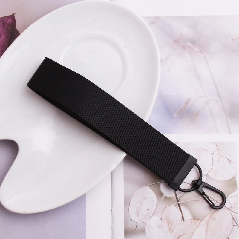 Minimalist Solid Color Nylon Unisex Bag Pendant Keychain