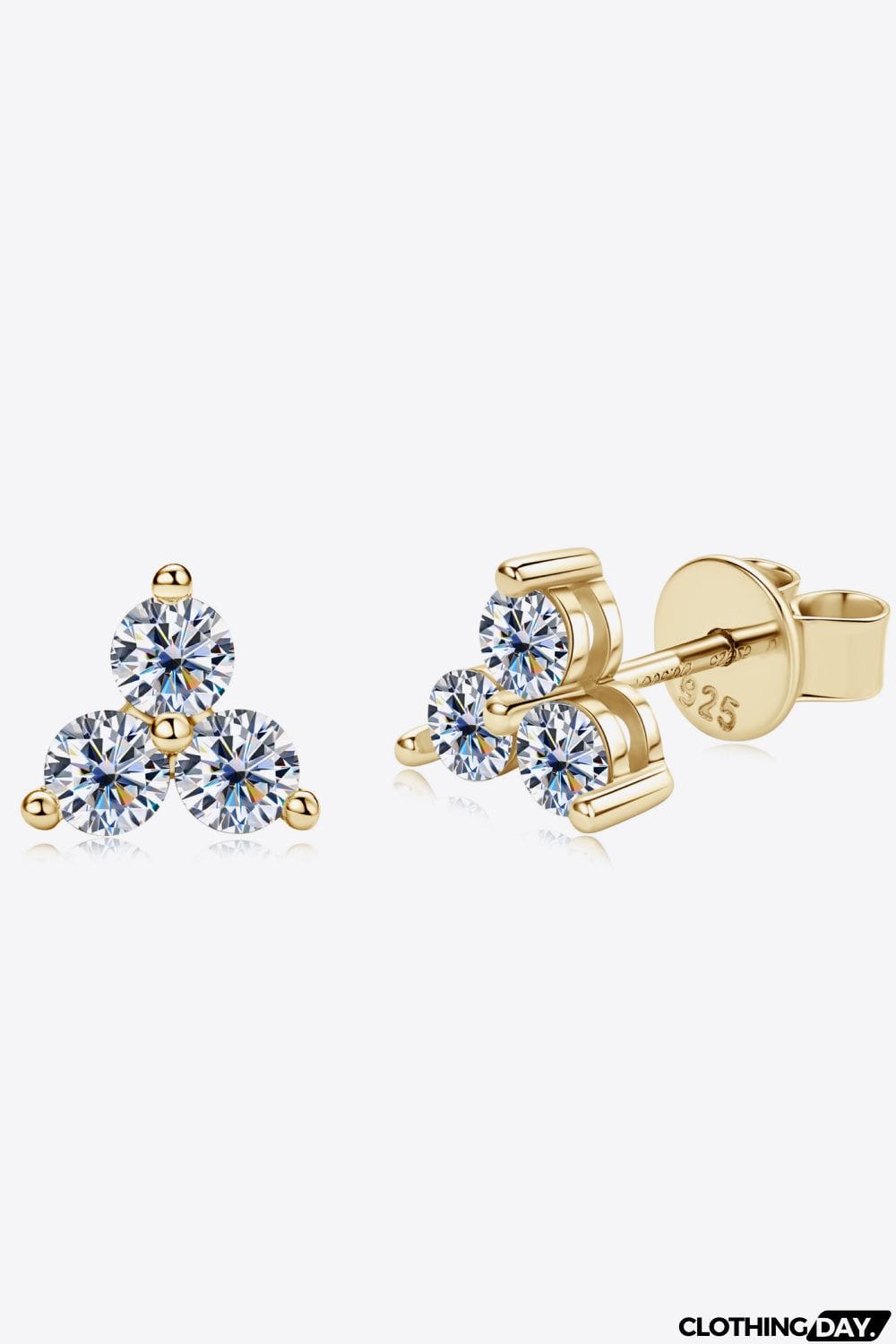 Moissanite 925 Sterling Silver Stud Earrings