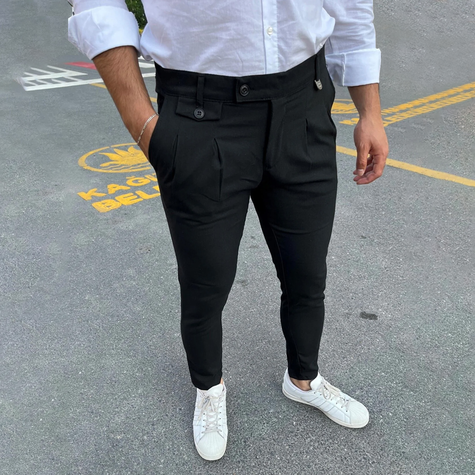 Leisure Solid Color Fashion Pants