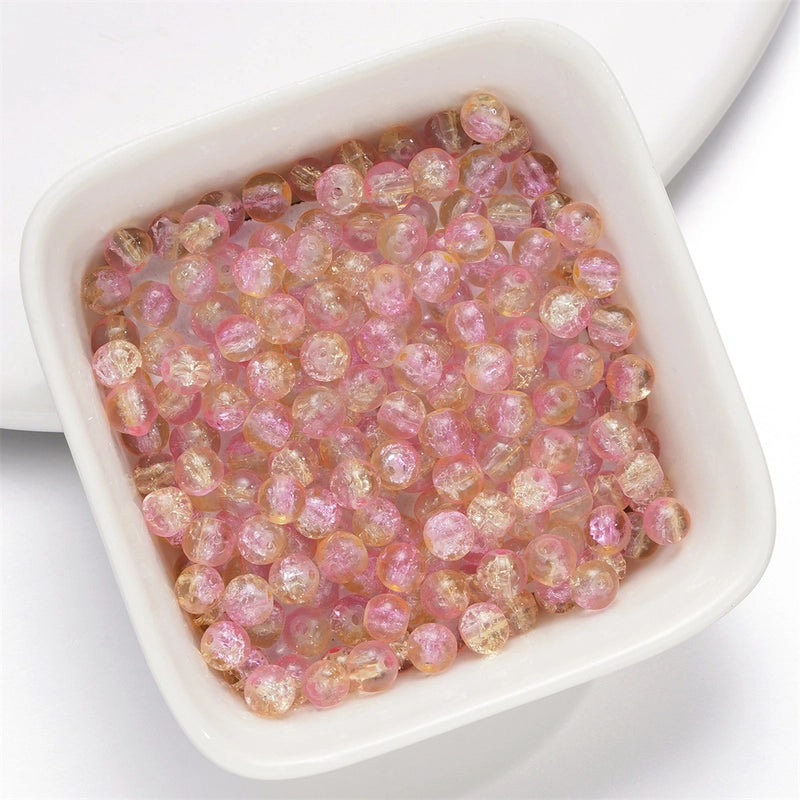 50 PCS/Package Diameter 10mm Diameter 4mm Diameter 8mm Glass Solid Color Jewelry Accessories