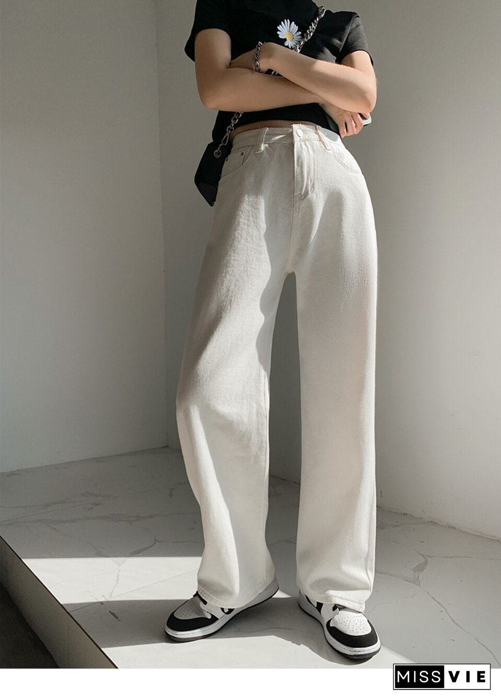 Woman Jeans High Waist Clothes Wide Leg Denim Clothing Blue Streetwear Vintage Quality Fashion Harajuku Straight Pants