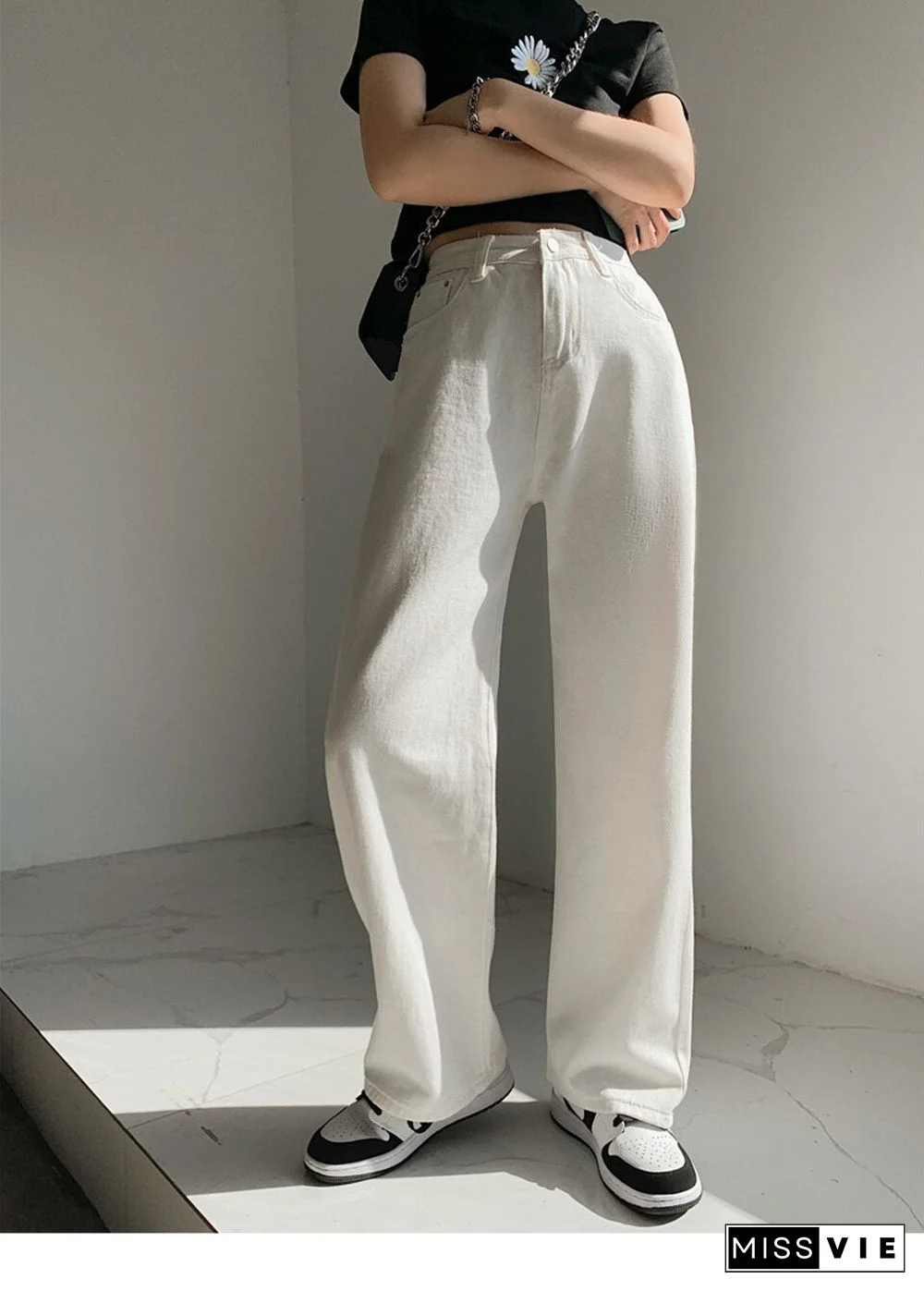 Woman Jeans High Waist Clothes Wide Leg Denim Clothing Blue Streetwear Vintage Quality Fashion Harajuku Straight Pants