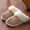 Women's Plush Warm Thick-soled Non-slip Thickened Cotton Slippers Loafers by Inlyline