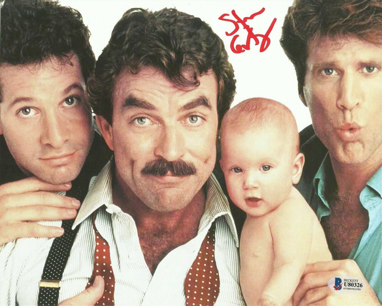 STEVE GUTTENBERG SIGNED THREE MEN AND A BABY Photo Poster painting UACC REG 242 (4) BECKETTS