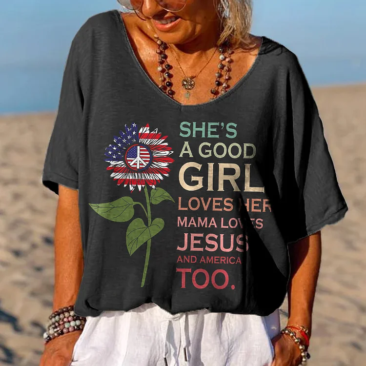 She's A Good Girl Printed Women's T-shirt socialshop