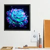 Diamond Painting -5D Full Round Drill Neon Blue Rose(40x40cm-Box Packagin)