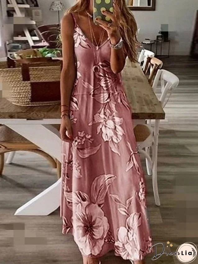 Women's Long Dress Maxi Dress A Line Dress Summer Dress Print Dress Floral Fashion Modern Daily Holiday Date Ruched