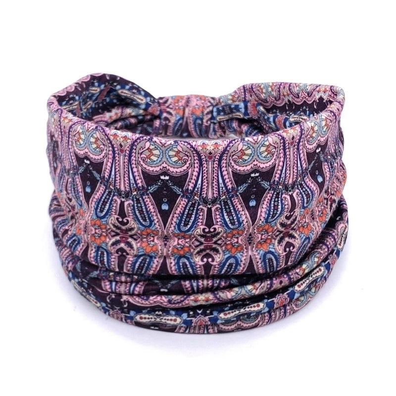 Women’s Hair Band African Print Pattern Wide Edge Elastic Knot Sports Yoga Headband Women’s Headwear Hair Accessories