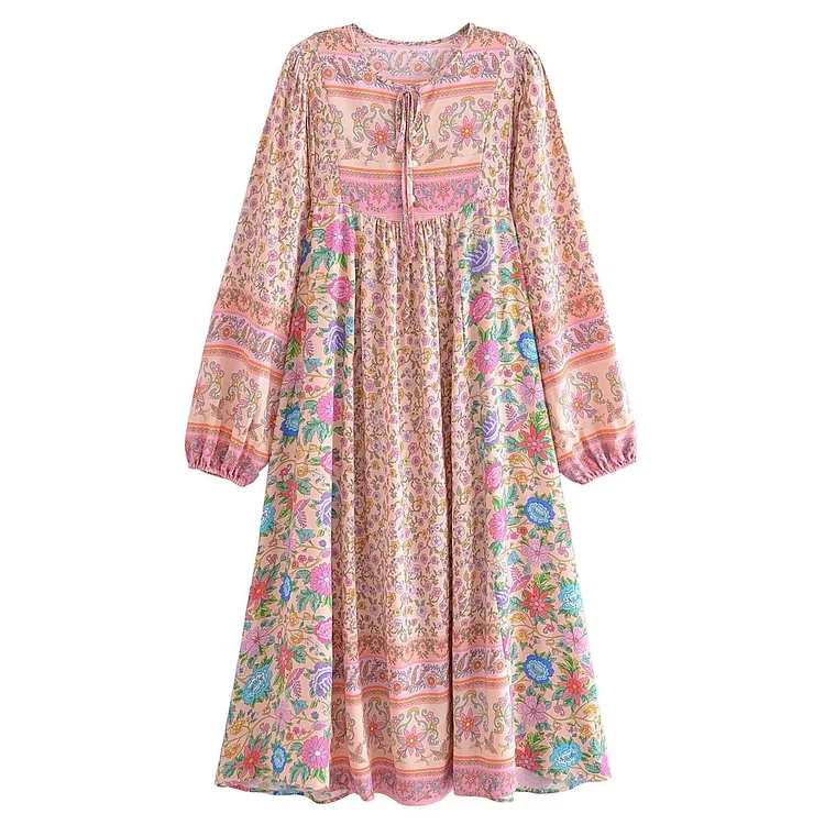 Gown Dress, Luditu Maxi Dress, Loose Dress,  Elliana Flower