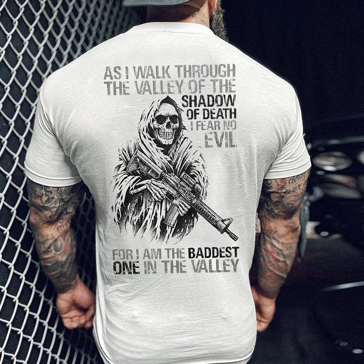 Skull letter printed designer T-shirt