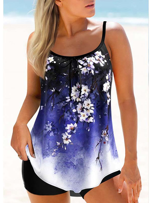 Women Long Sleeve V-neck Graphic Floral Printed Top