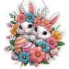 Easter 2D Flat DIY Hanging Diamond Art Ornament Home Window Pendant (Rabbit)