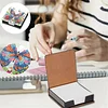 5D Butterfly DIY PU Diamond Painting Notecard Box with 160 Sheets Paper Holder