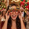 DIY Diamond Painting Christmas Glasses Frame No Lens 4pcs(Christmas)